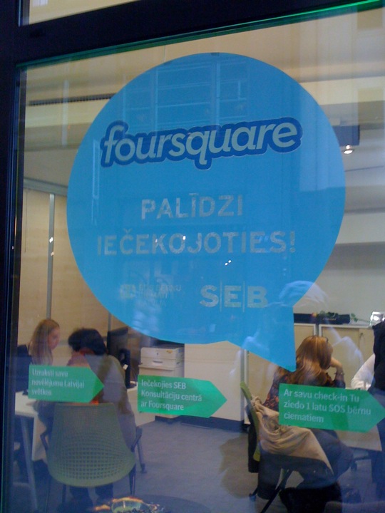 giant foursquare cling